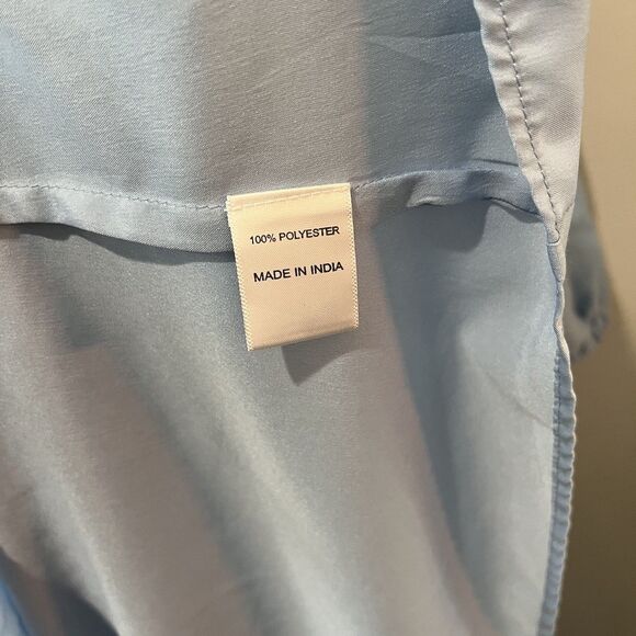 JessaKae Dress Women’s 1X Love Spell Blue Midi Smocked 3/4 Balloon Sleeve - Picture 4 of 10